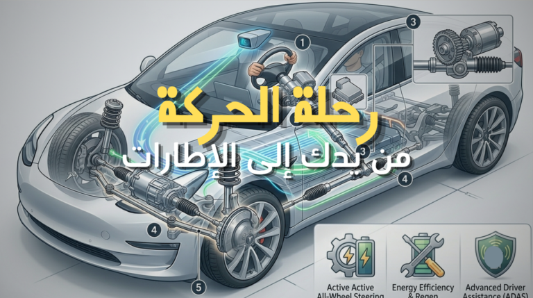 كيف تنتقل حركة المقود (الدركسيون) إلى العجلات الأمامية؟